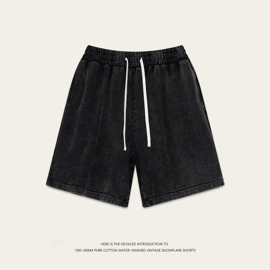 Men's and women's cropped trousers retro batik loose shorts