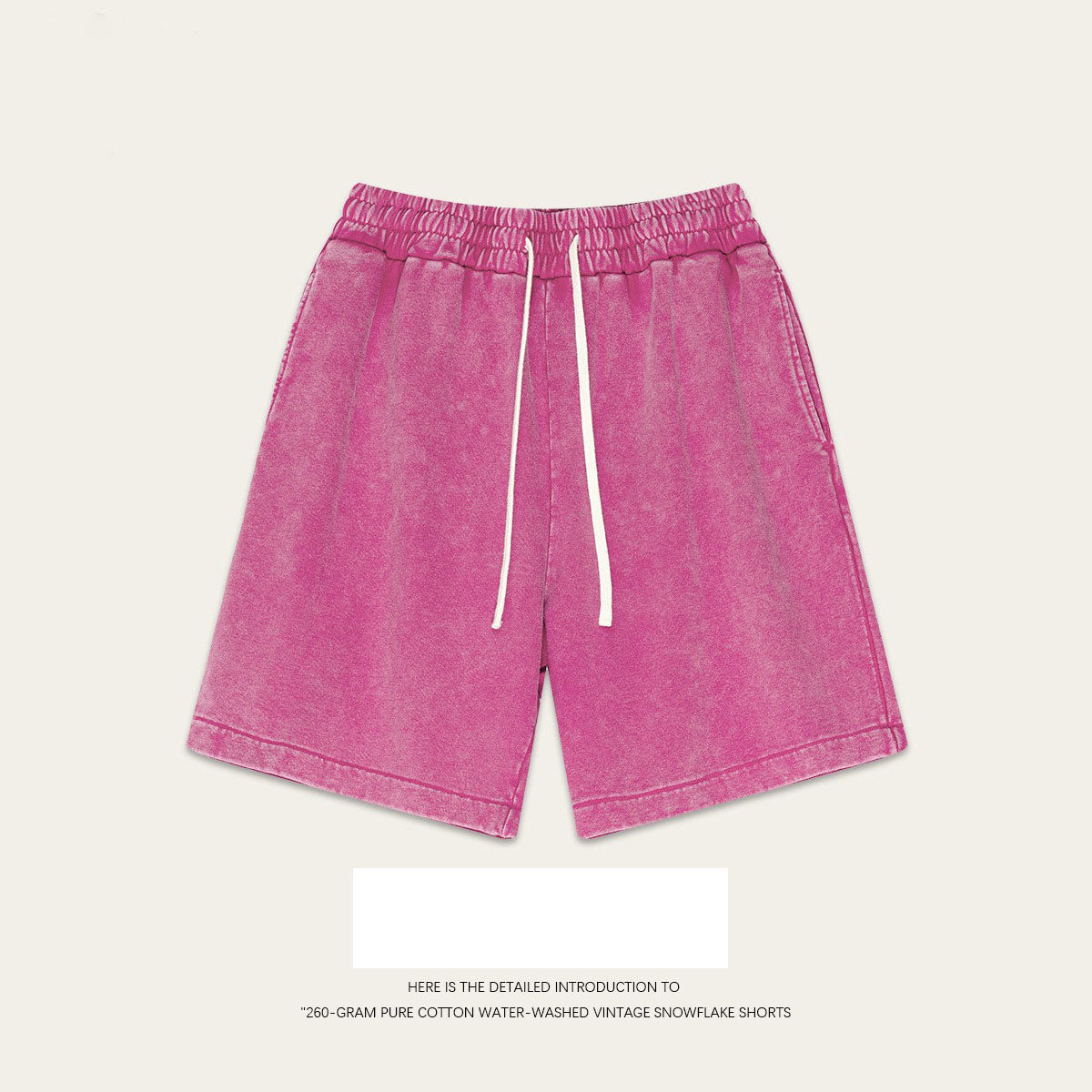 Men's and women's cropped trousers retro batik loose shorts