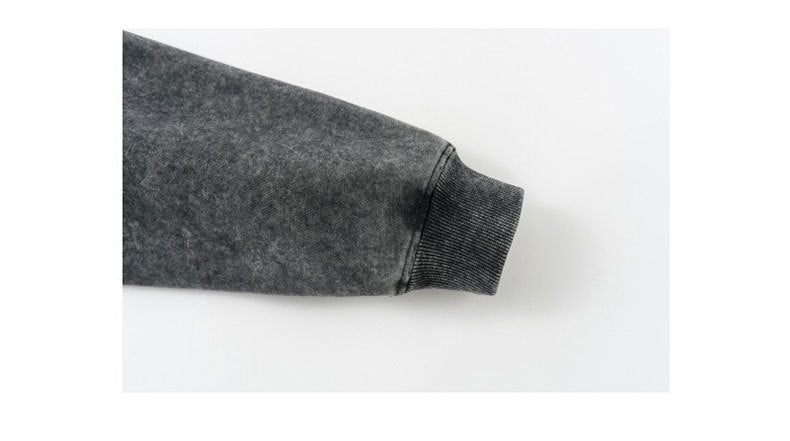 Solid color to make old loose long-sleeved hooded cotton sweater