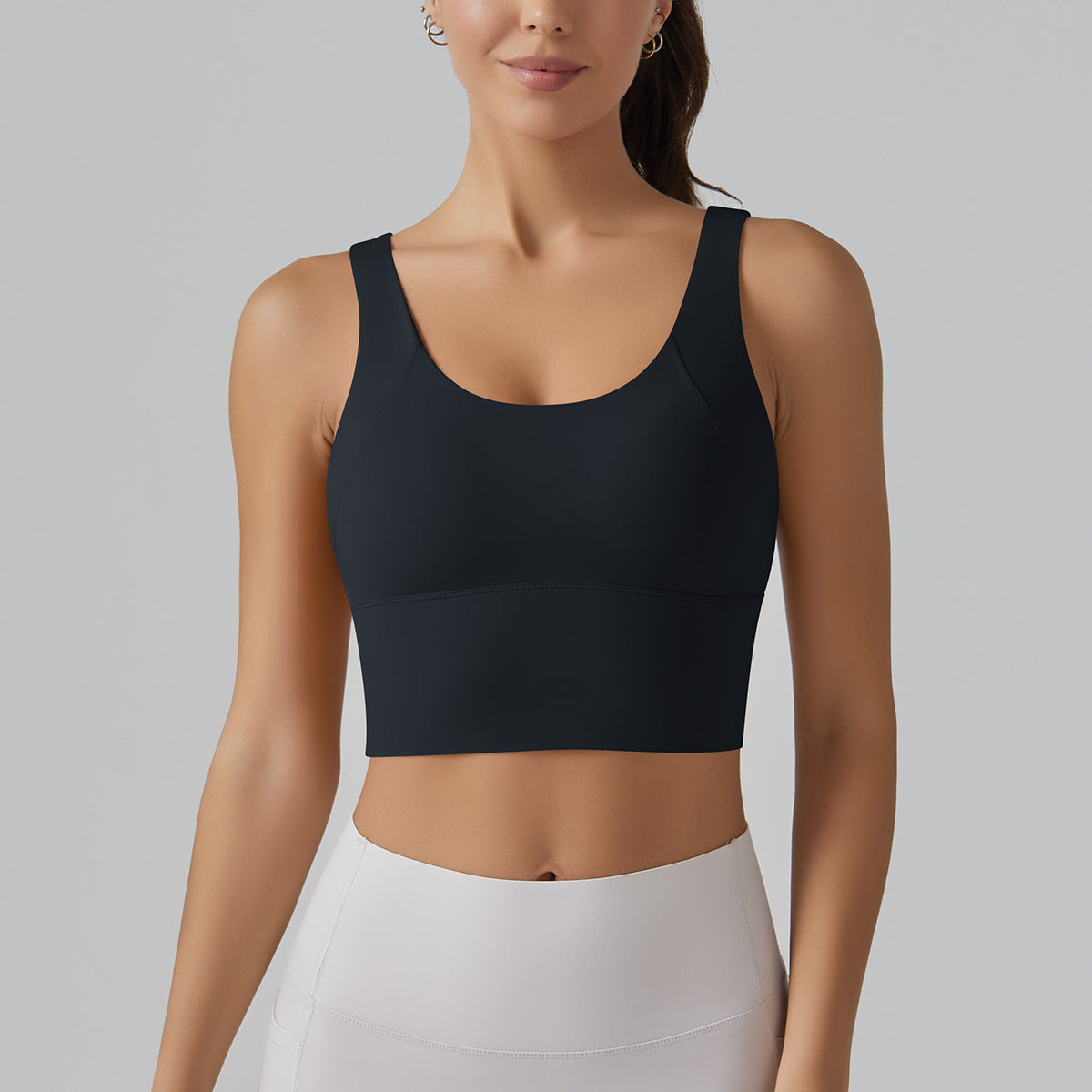 V-shaped beauty back cup sports bra tight-fitting high-elastic running fitness yoga clothing bra