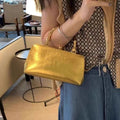 Golden ladies handbag mini diagonal shoulder bag