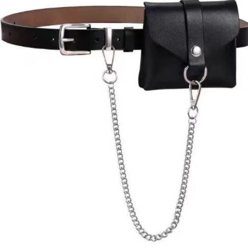 Chain purse jeans belt metal decorative purse