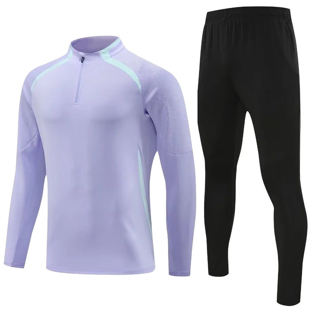 Autumn and winter new football jacket half zipper long sleeve football suit