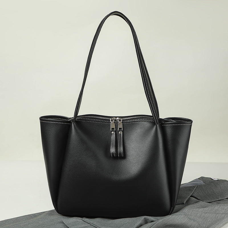 New handbag large capacity soft leather one-shoulder women's big bag