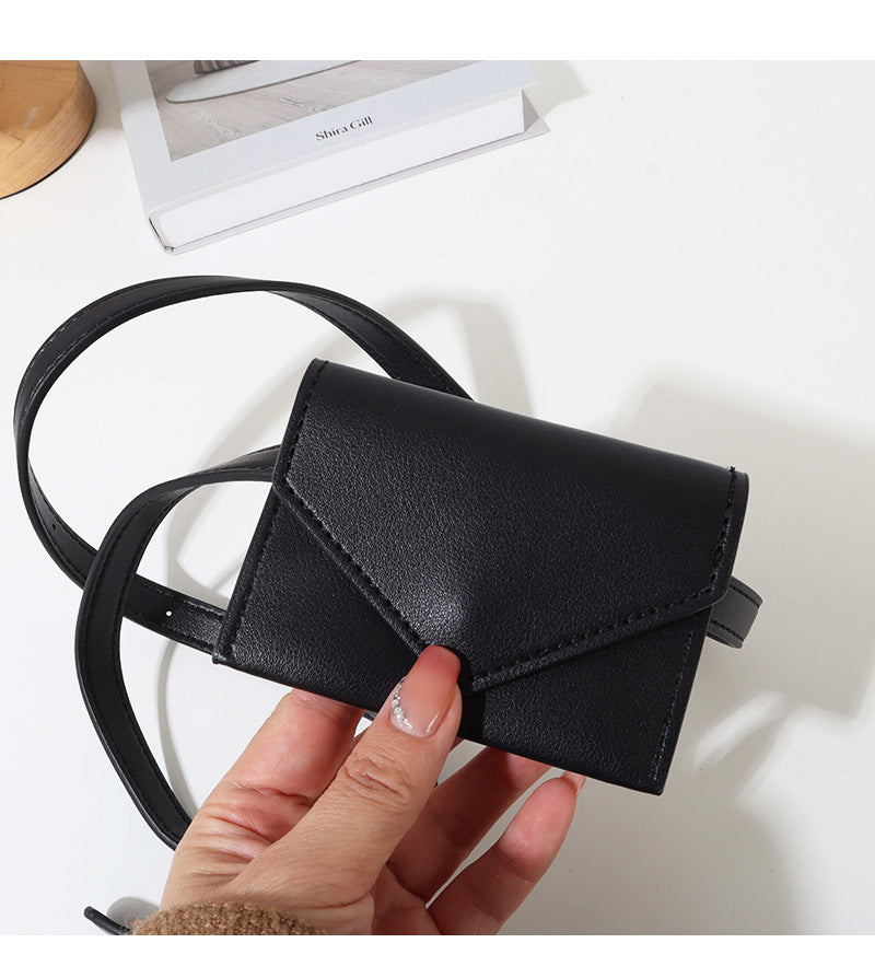Exquisite fashion mini belt decorated waist bag