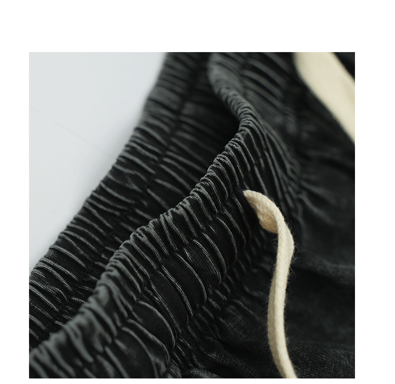 Men's and women's cropped trousers retro batik loose shorts