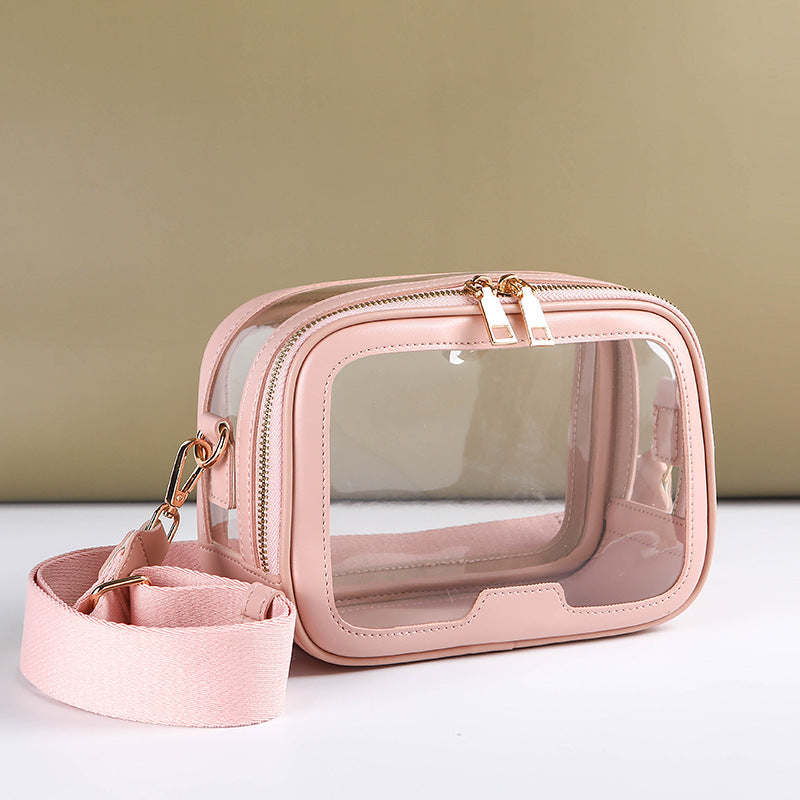 New transparent messenger bag fashion cosmetic bag