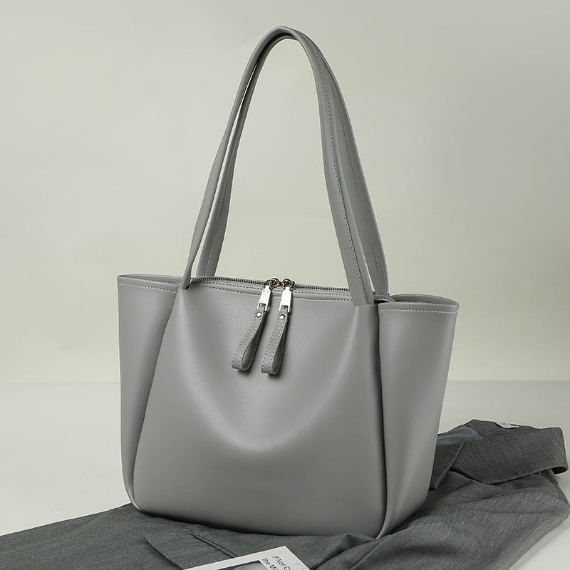 New handbag large capacity soft leather one-shoulder women's big bag