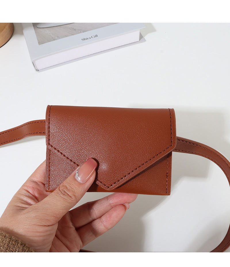Exquisite fashion mini belt decorated waist bag