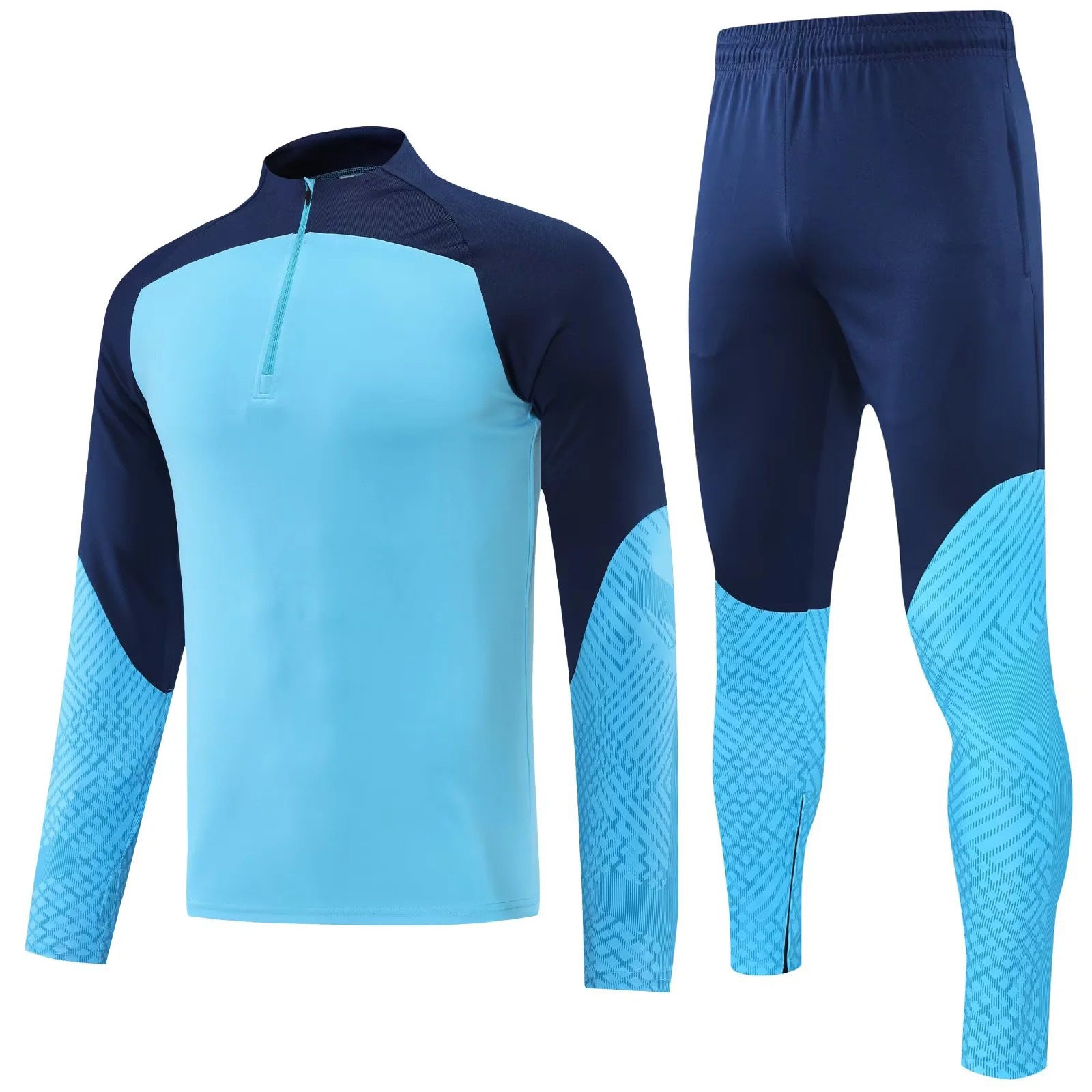 Football training suit set autumn and winter long-sleeved running sportswear quick-drying breathable fitness two-piece suit