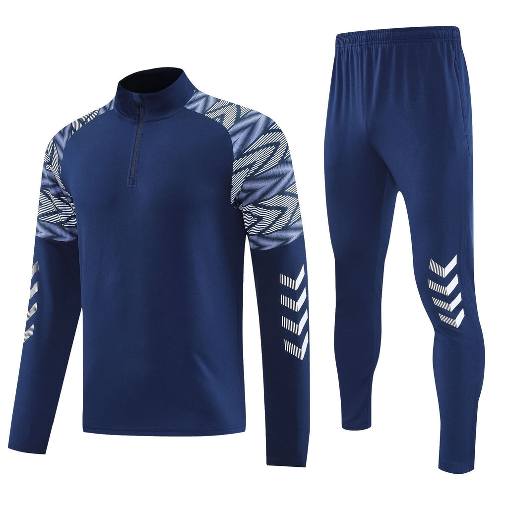Half-zipper training suit in spring and autumn, long-sleeved slim exercise clothes, breathable quick-drying equipment.
