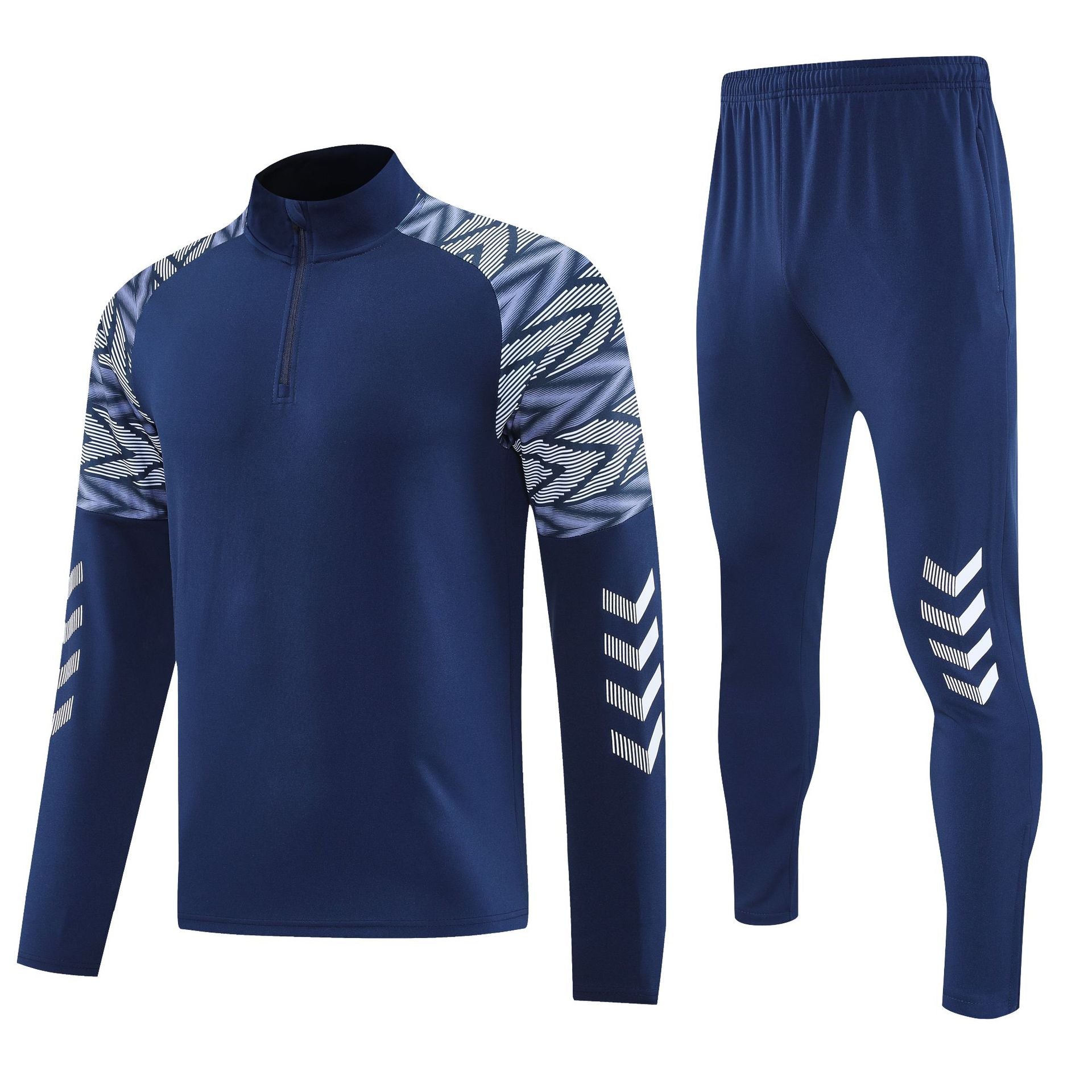 Half-zipper training suit in spring and autumn, long-sleeved slim exercise clothes, breathable quick-drying equipment.