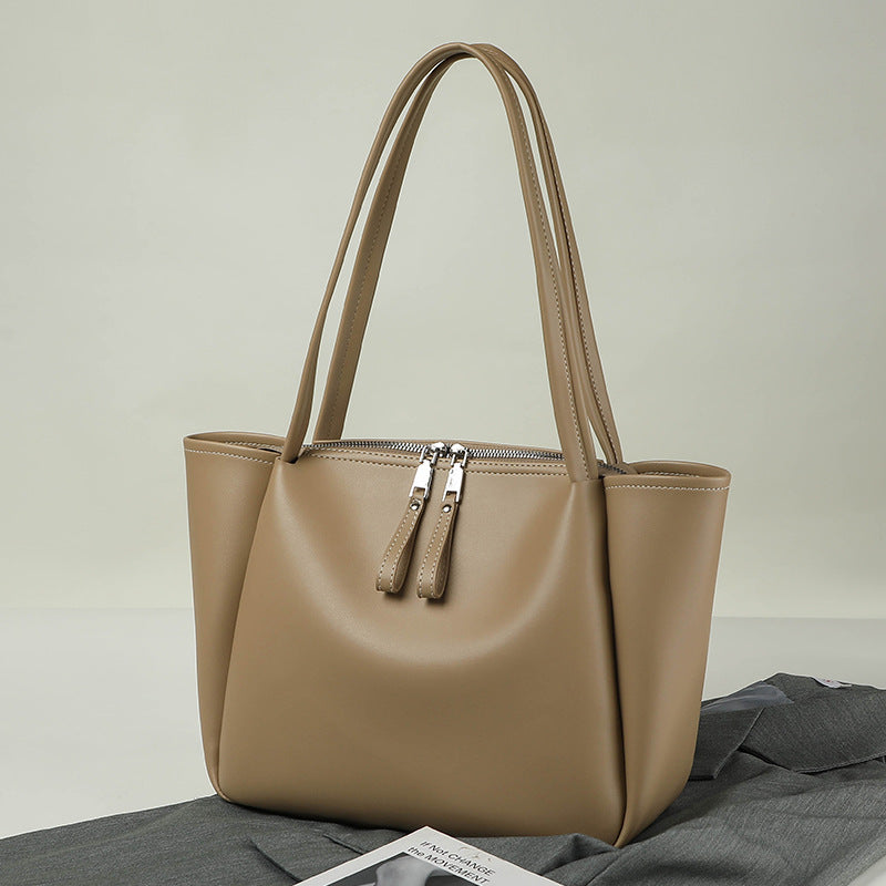 New handbag large capacity soft leather one-shoulder women's big bag