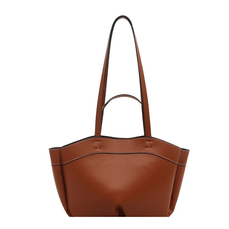New fashion large-capacity brown commuter bag shopping bag