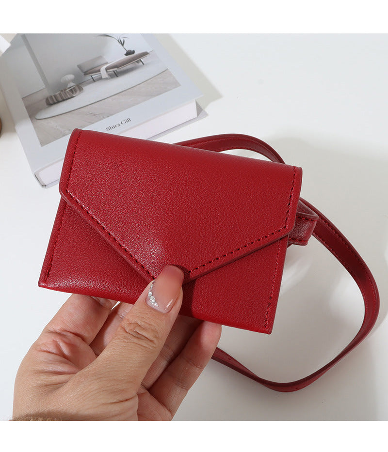 Exquisite fashion mini belt decorated waist bag
