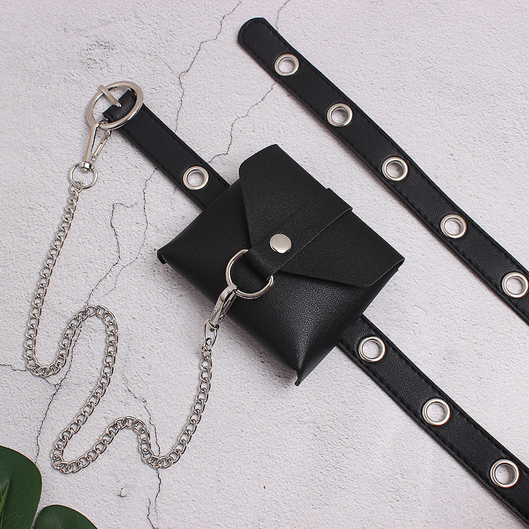 Chain purse jeans belt metal decorative purse