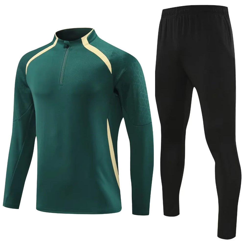 Autumn and winter new football jacket half zipper long sleeve football suit