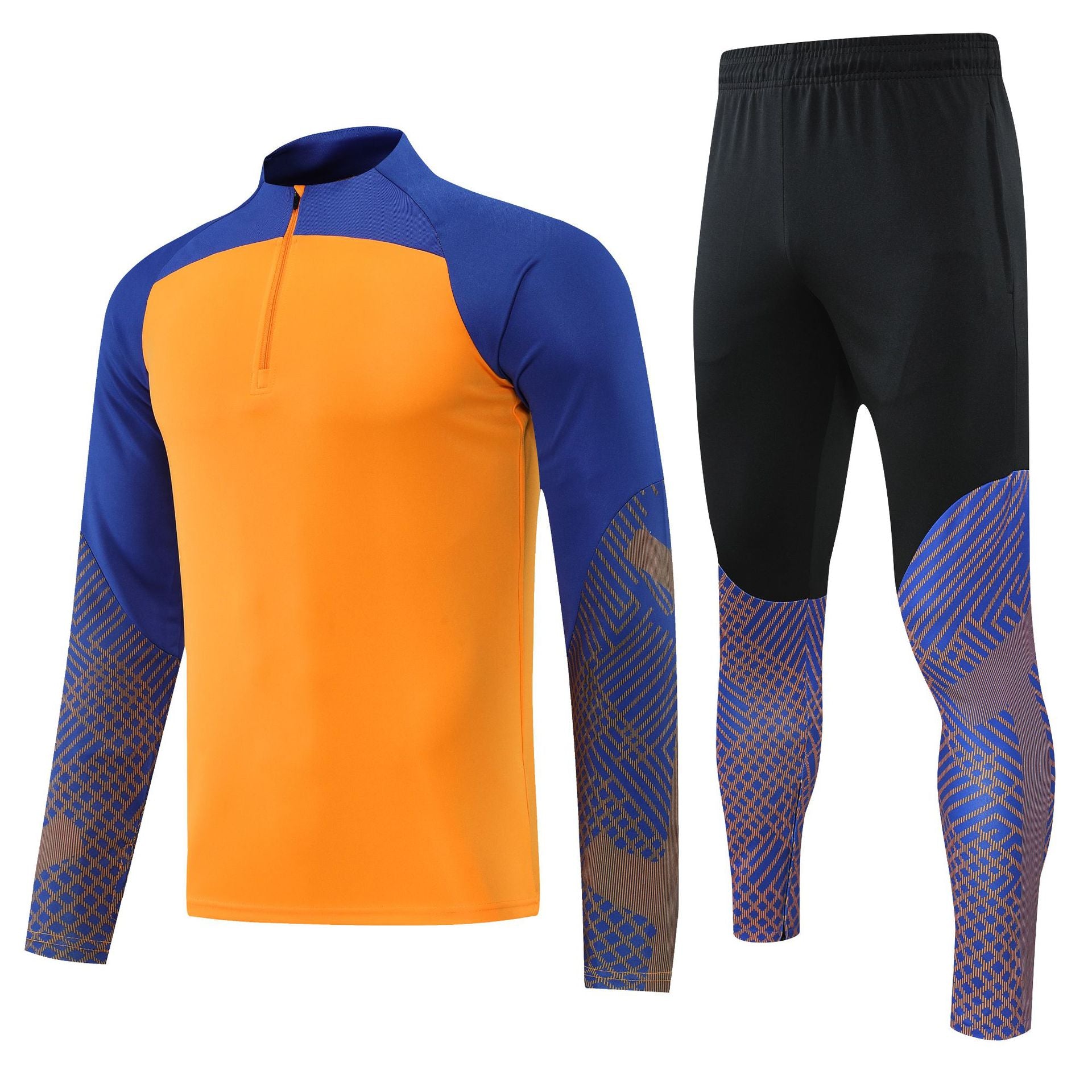 Football training suit set autumn and winter long-sleeved running sportswear quick-drying breathable fitness two-piece suit