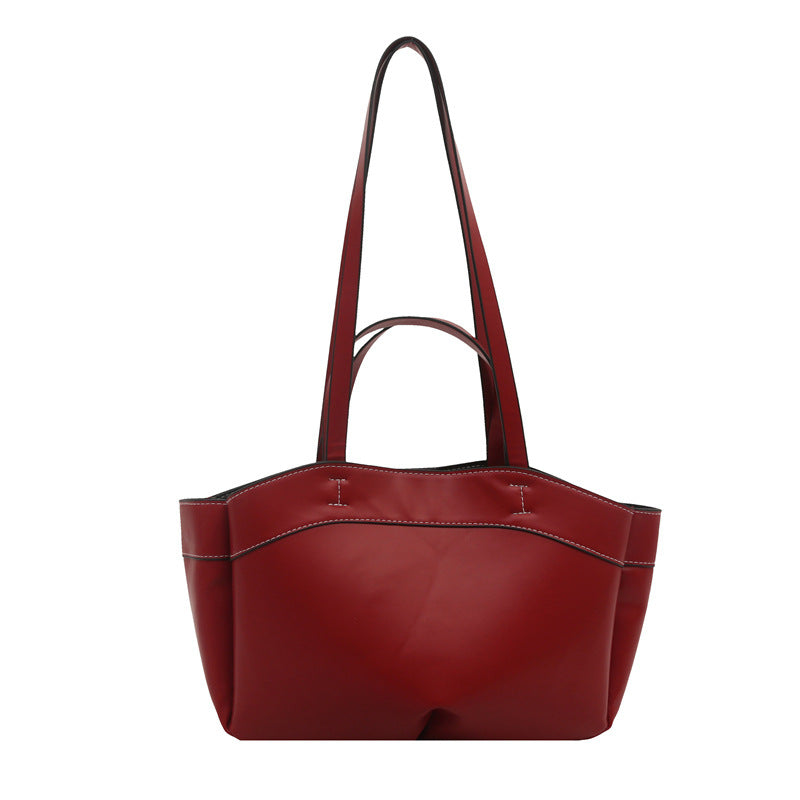 New fashion large-capacity brown commuter bag shopping bag
