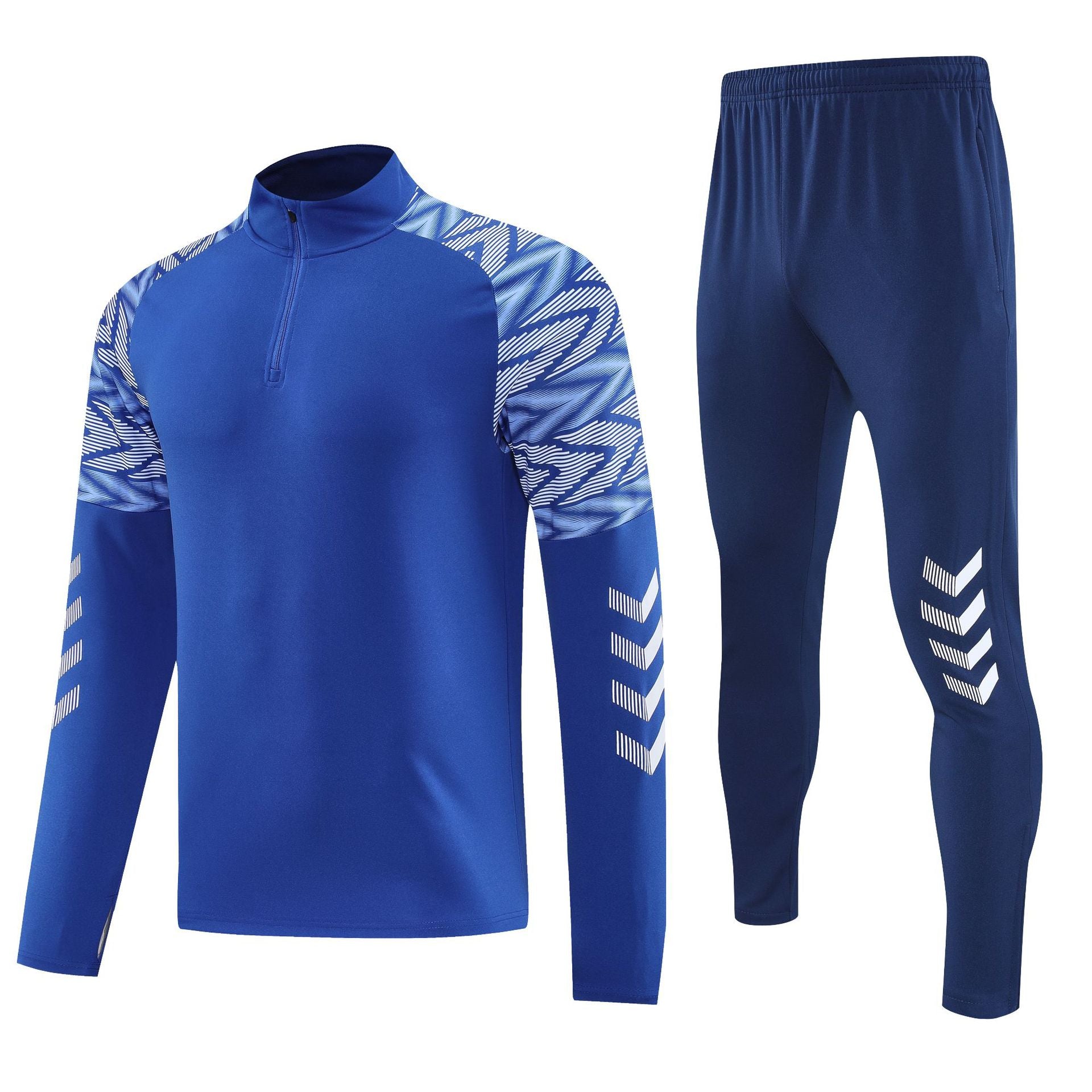Half-zipper training suit in spring and autumn, long-sleeved slim exercise clothes, breathable quick-drying equipment.