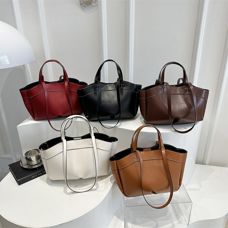 New fashion large-capacity brown commuter bag shopping bag