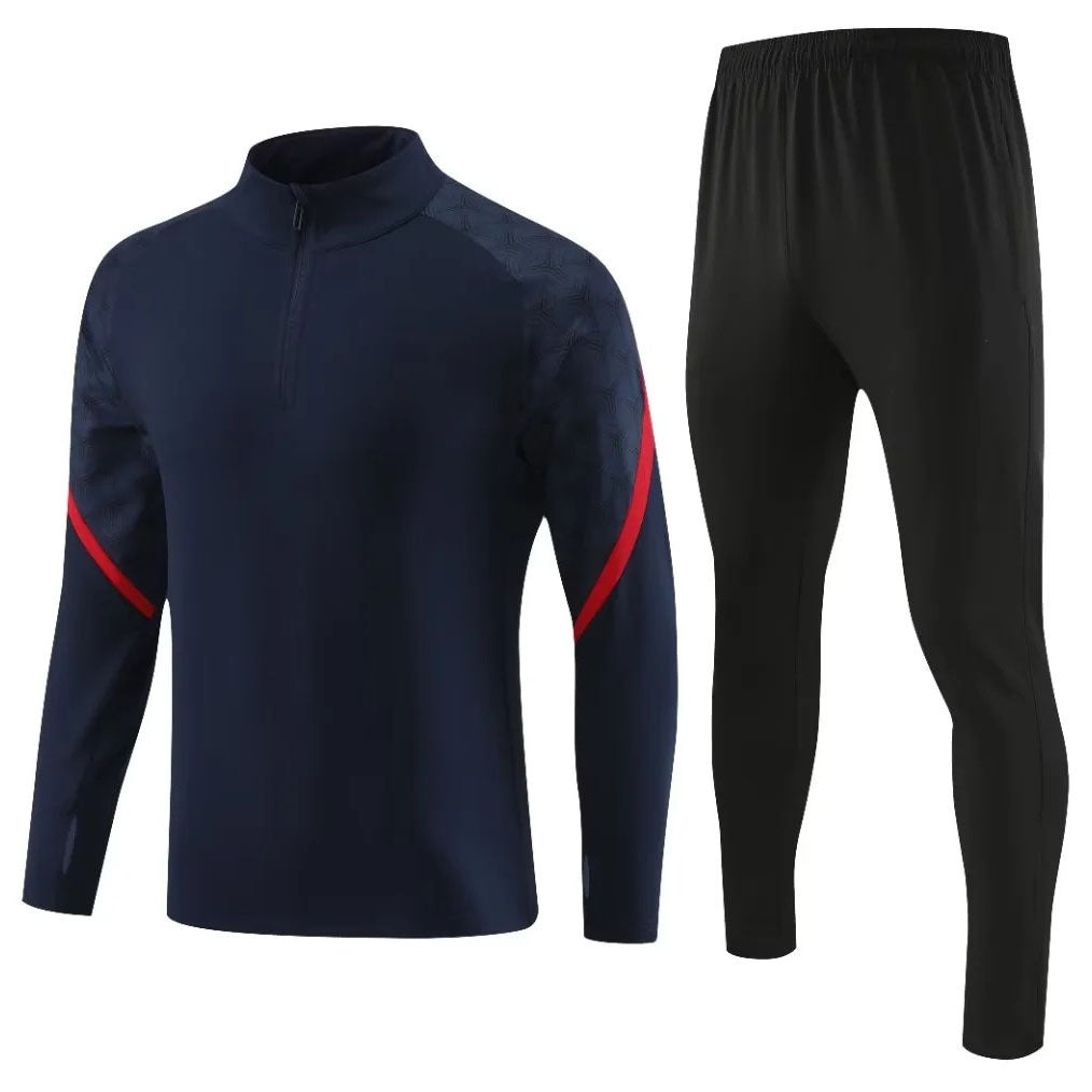 Autumn and winter new football jacket half zipper long sleeve football suit quick-drying training suit.