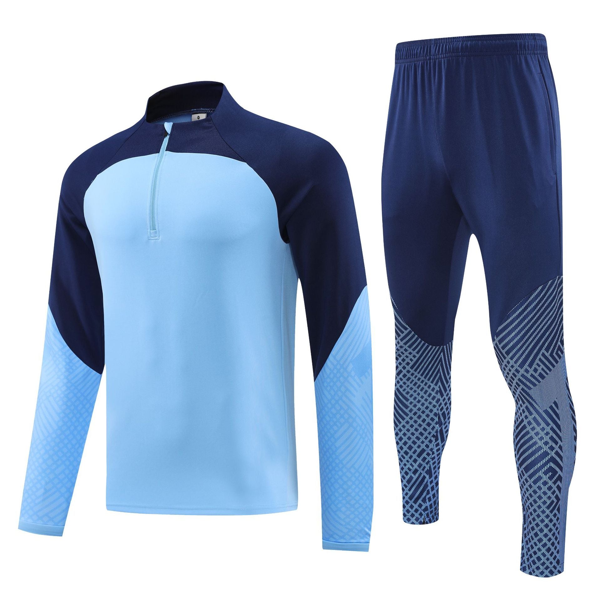 Football training suit set autumn and winter long-sleeved running sportswear quick-drying breathable fitness two-piece suit