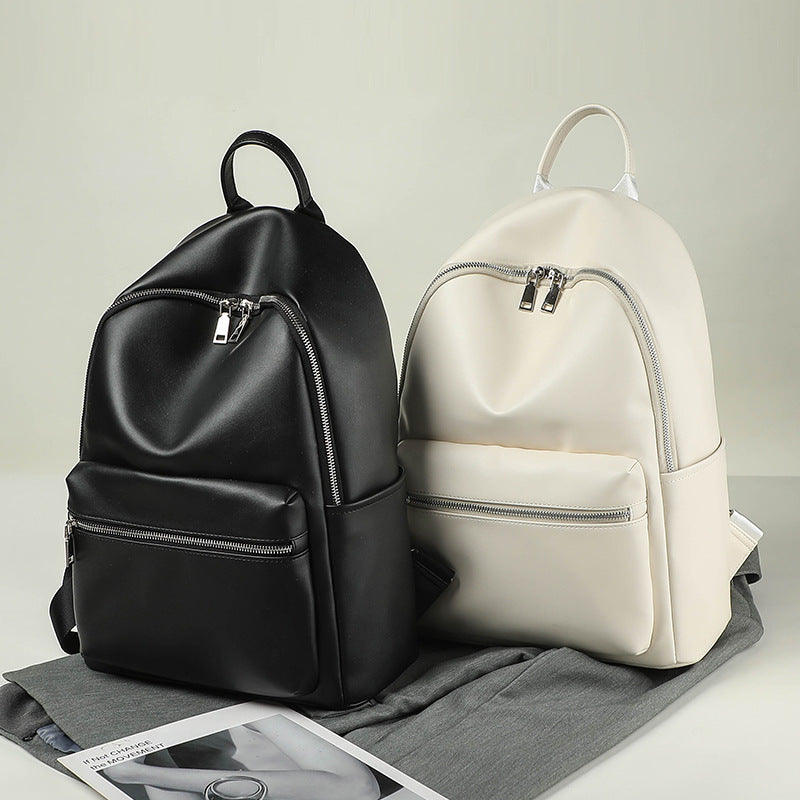 New PU soft leather large-capacity backpack travel bag