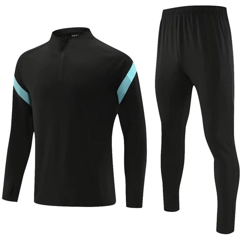 Autumn and winter new football jacket half zipper long sleeve football suit