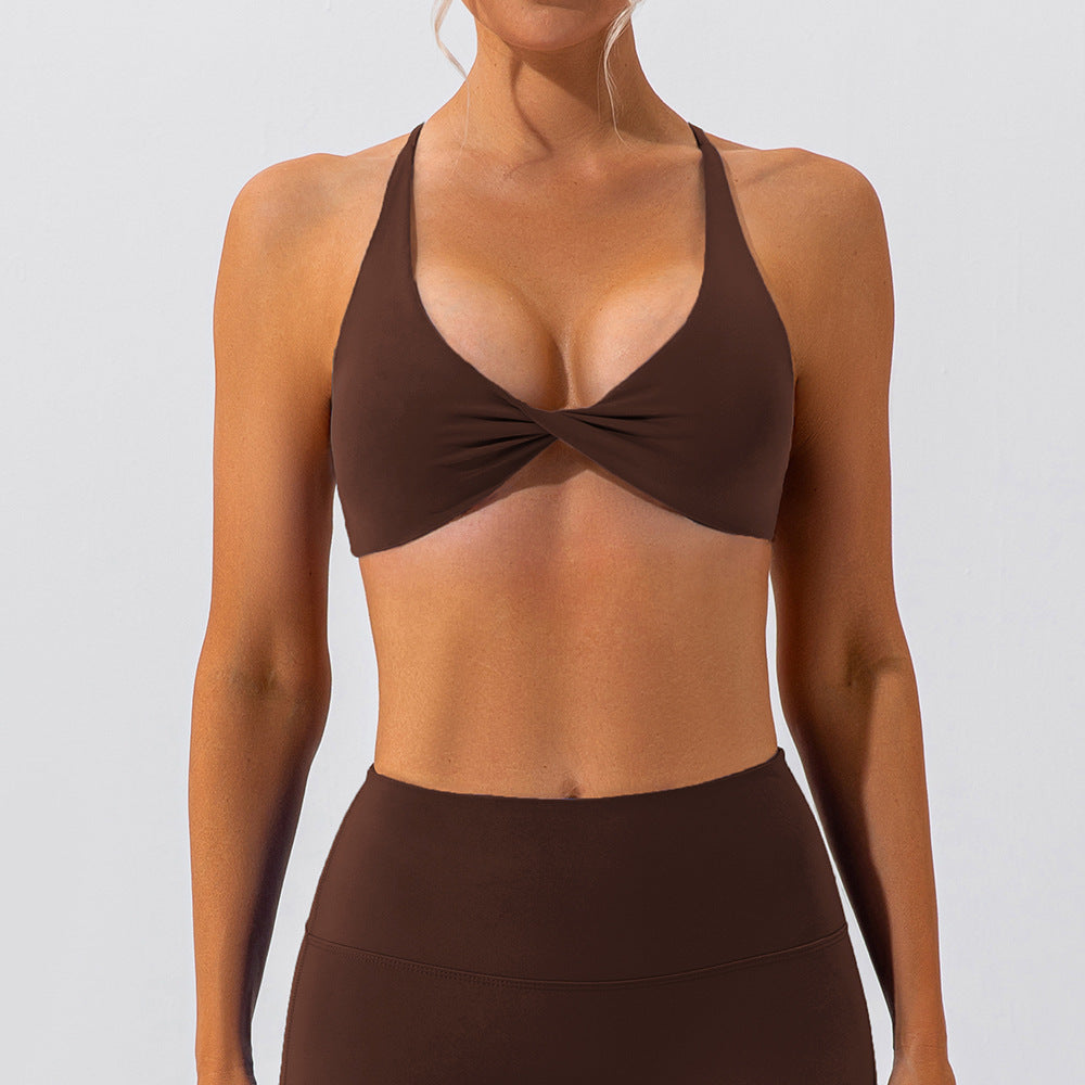 Cross back sports bra yoga clothes running fitness bra quick-drying yoga vest