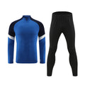 Half-zipper long-sleeved football training suit for children's autumn and winter football clothes for adults' outdoor running and leisure clothes.