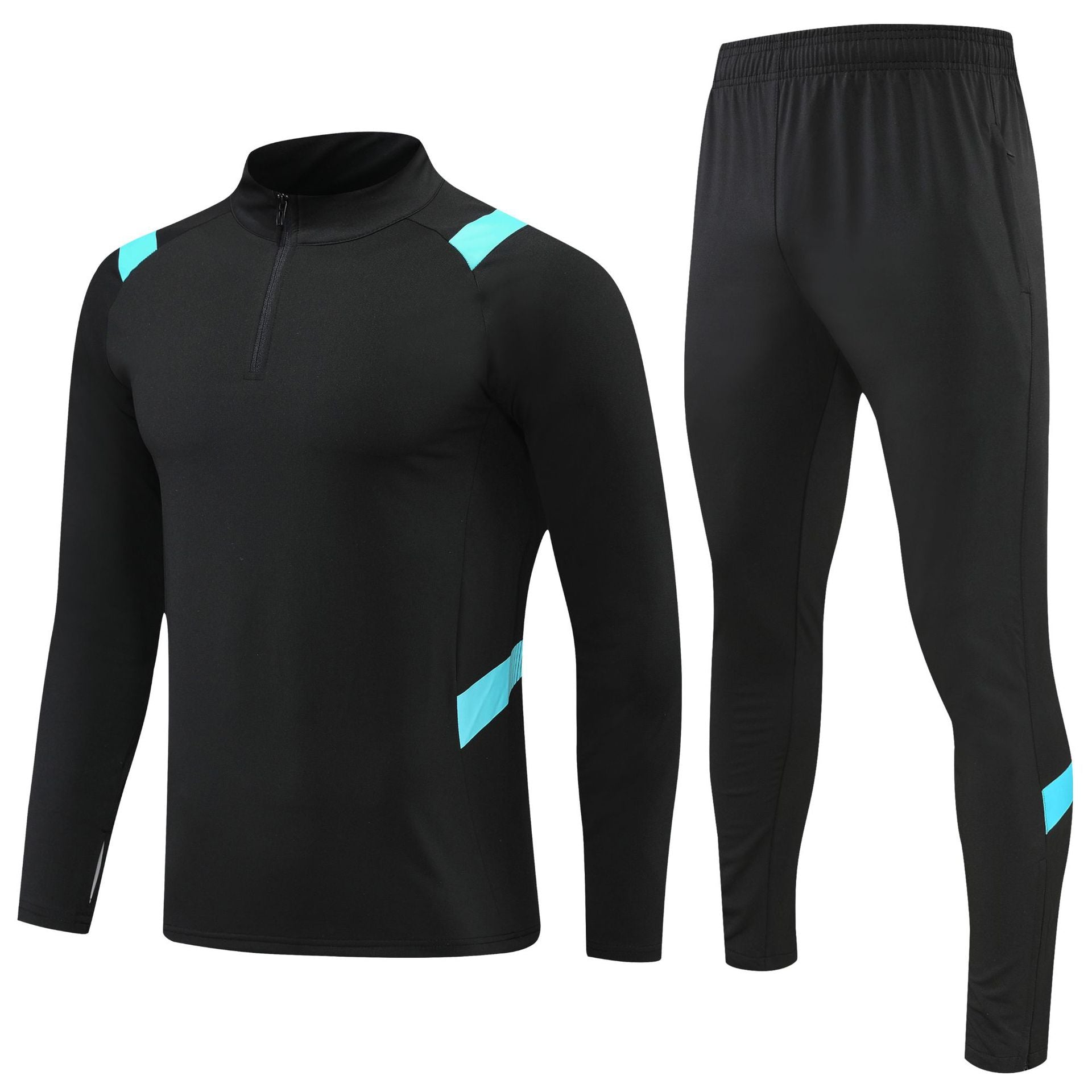 Autumn and winter new football jacket half zipper long sleeve football suit quick-drying training suit.