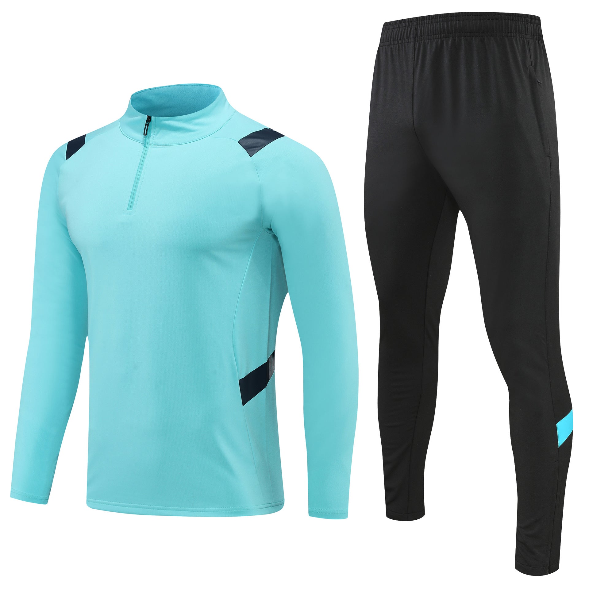 Autumn and winter new football jacket half zipper long sleeve football suit quick-drying training suit.