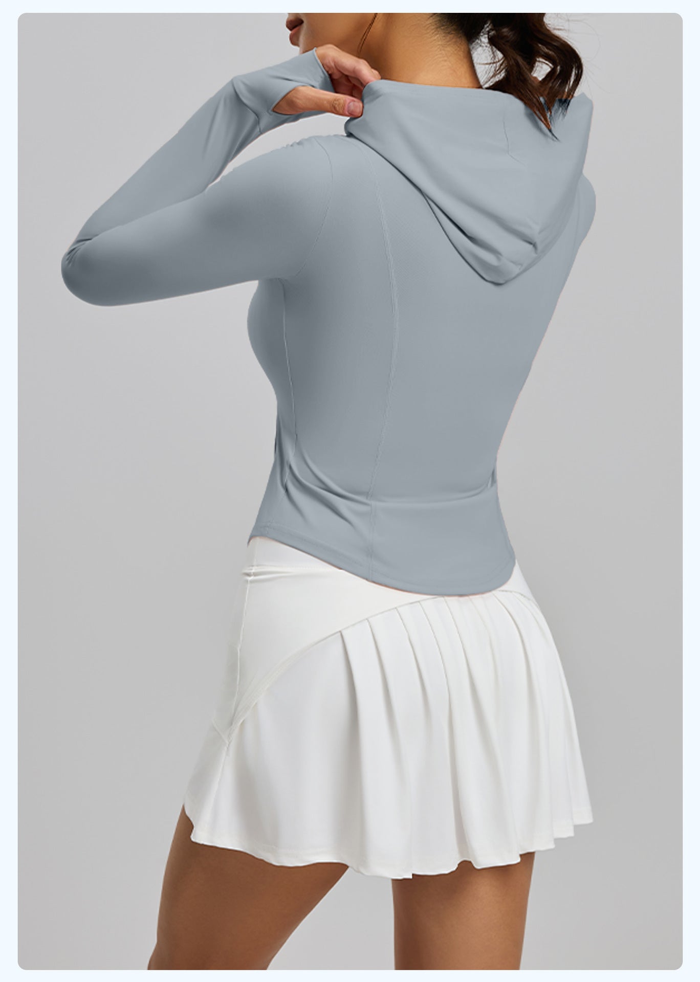 Summer yarn UV-proof sunscreen coat thin outdoor skin clothing hooded sunscreen clothing