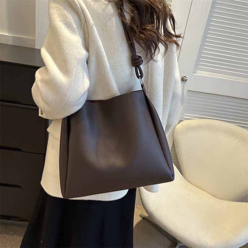 Large-capacity fashion bag ladies commuter textured shoulder bag