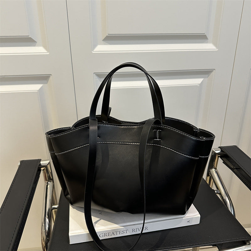 New fashion large-capacity brown commuter bag shopping bag