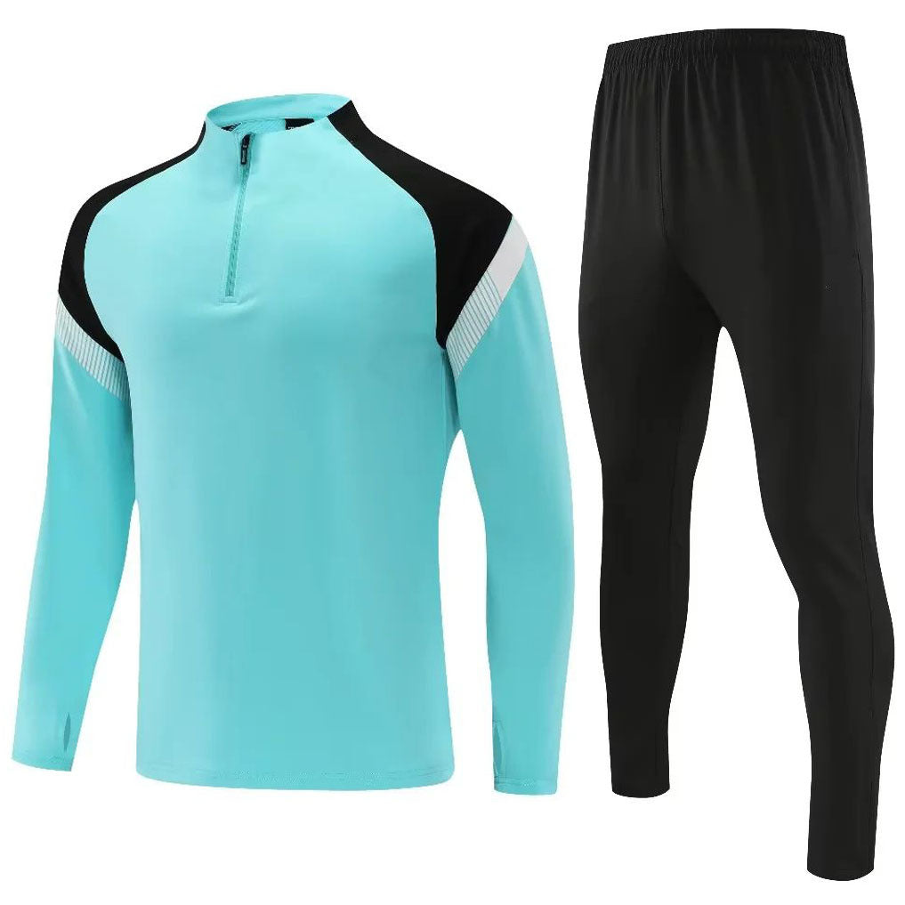 Autumn and winter new football jacket half zipper long sleeve football suit