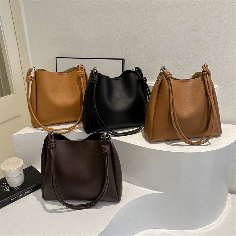 Large-capacity fashion bag ladies commuter textured shoulder bag