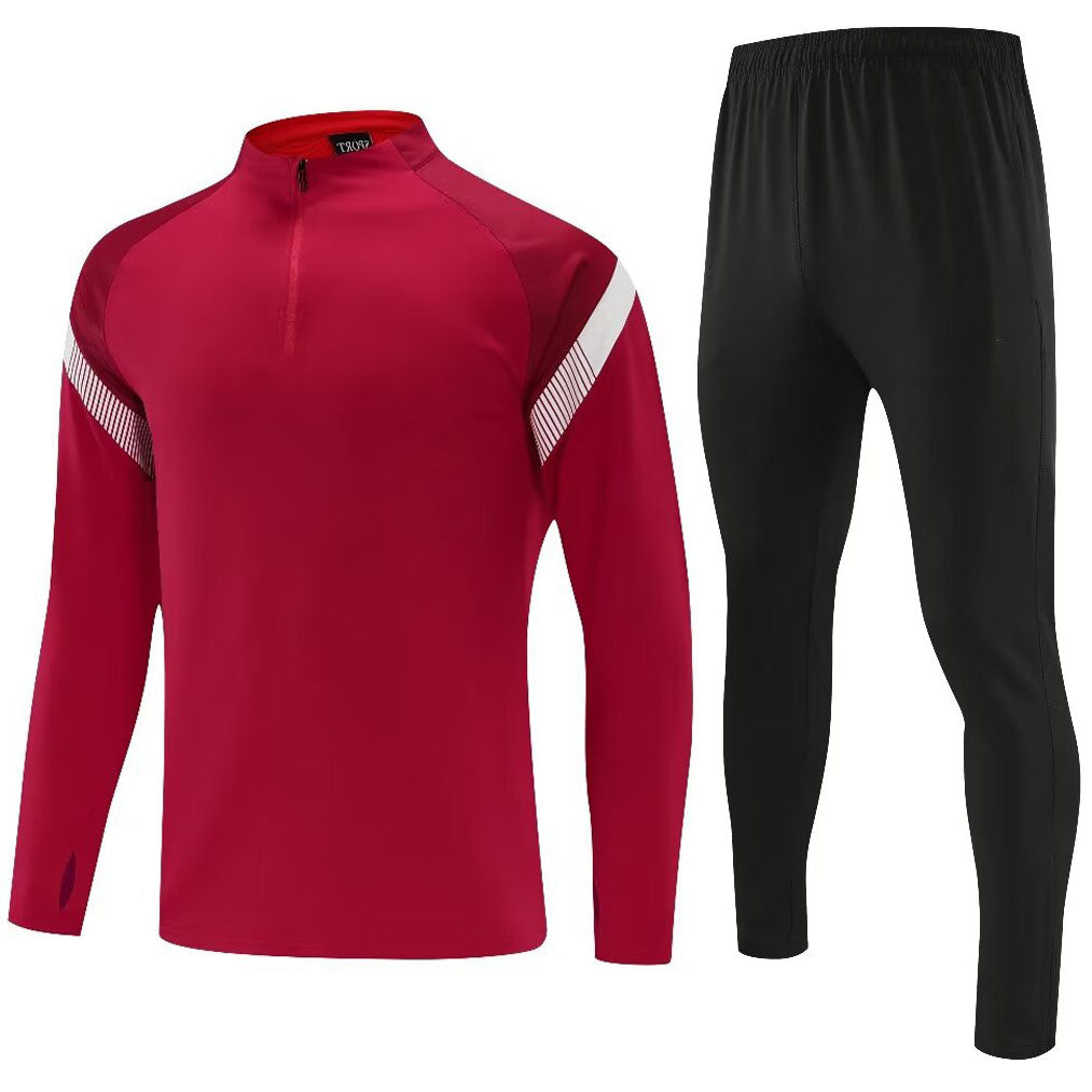Autumn and winter new football jacket half zipper long sleeve football suit