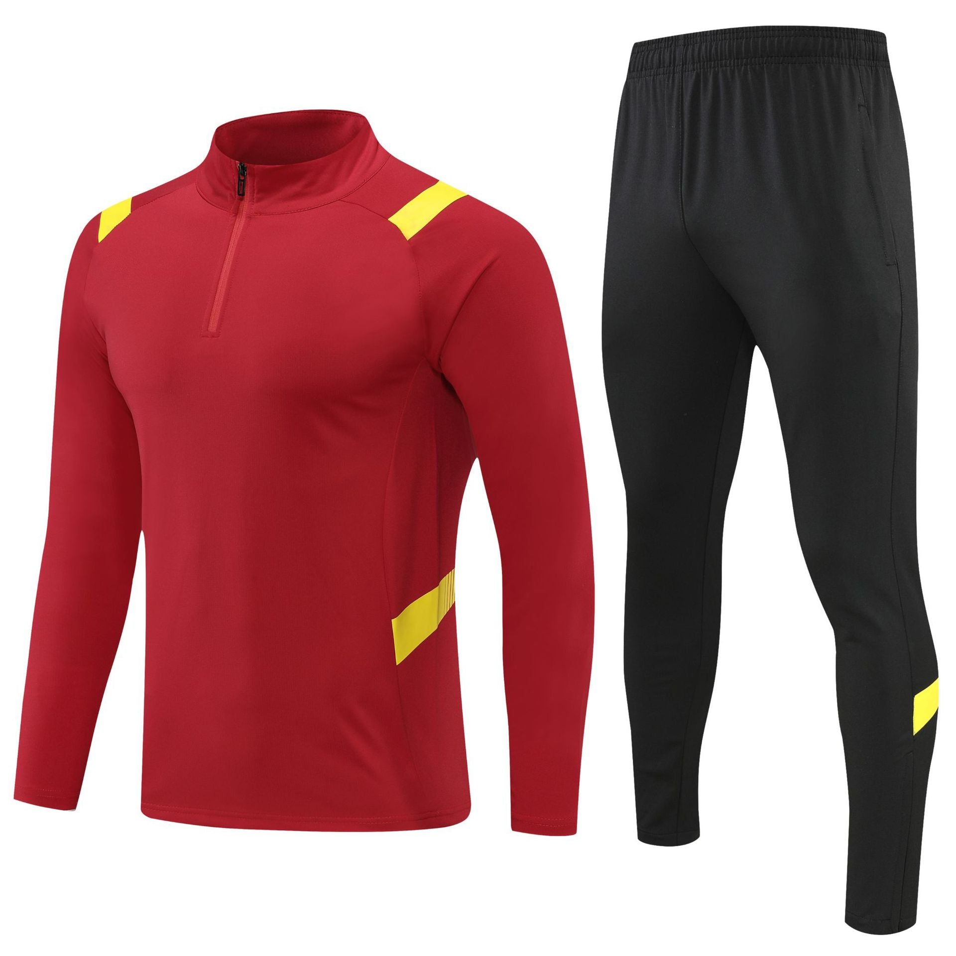 Autumn and winter new football jacket half zipper long sleeve football suit quick-drying training suit.