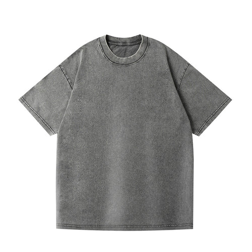230g vintage cotton loose bottoming round neck to make old T-shirts.
