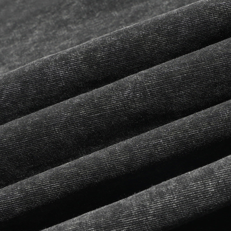 230g vintage cotton loose bottoming round neck to make old T-shirts.