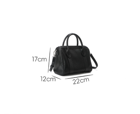 Large capacity Boston bag cowhide niche handbag commuter crossbody single shoulder pillow bag