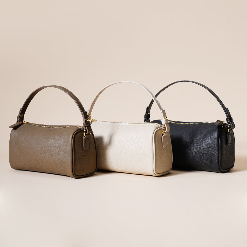 Cowhide women's bag, simple armpit leather bag, women's new trendy and versatile handbag, diagonal cross bag