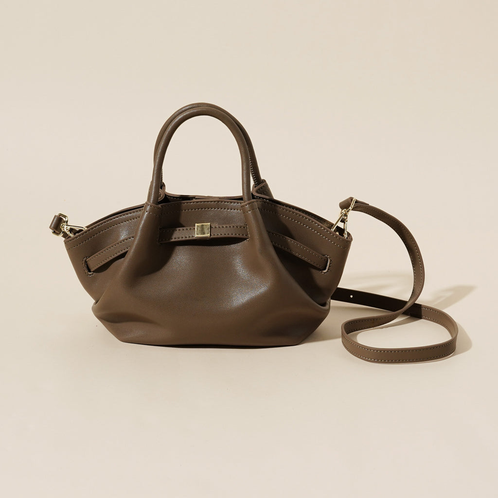 New genuine leather 2026 niche design casual versatile high-end feeling dumpling shoulder handbag