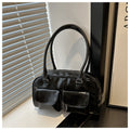 Summer new women's double-mouth bag bright satchel